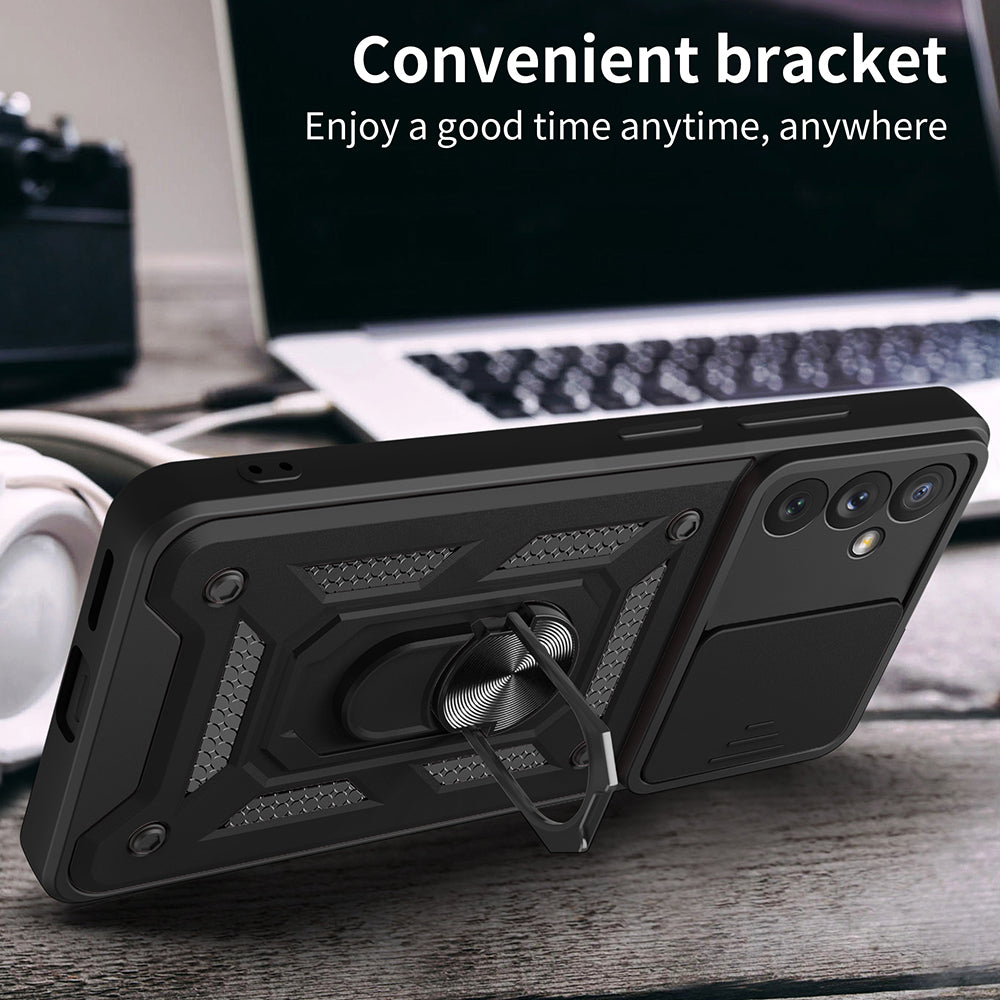 For Samsung Galaxy A34 5G Shockproof TPU PC Case Ring Kickstand Slide Camera Protector Anti-Scratch Back Cover For Samsung Galaxy A34 5G Shockproof TPU PC Case Ring Kickstand Slide Camera Protector Anti-Scratch Back Cover